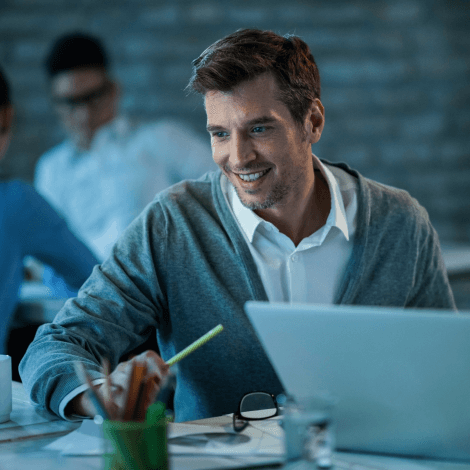 Happy candidate finding a job